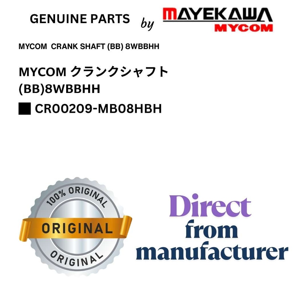 CR00209-MB08HBH MYCOM  CRANK SHAFT (BB) 8WBBHH